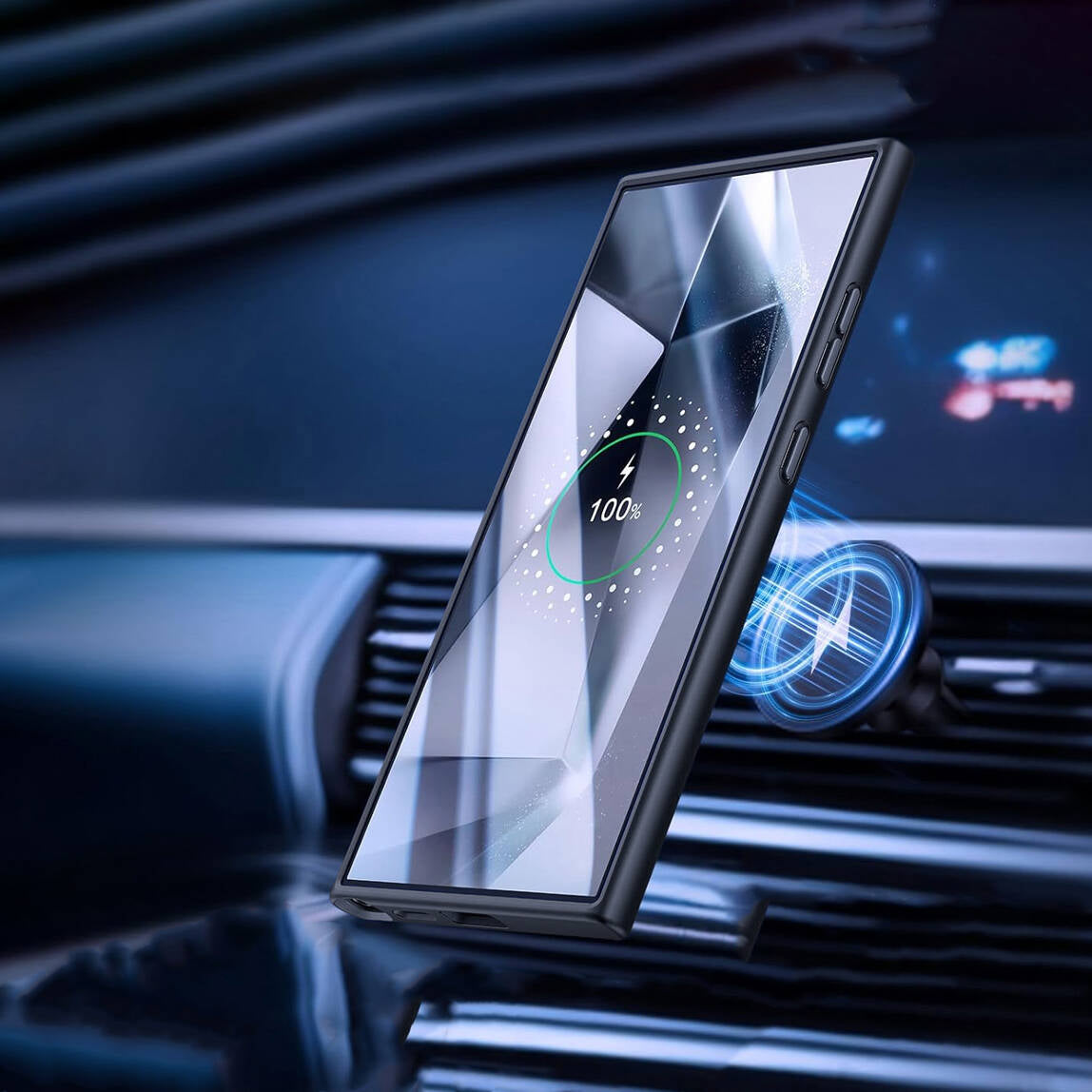 Galaxy S24 Ultra Kılıf Wiwu FGG-024 Magsafe Şarj Özellikli Lekelere Dayanıklı Kılıf Siyah