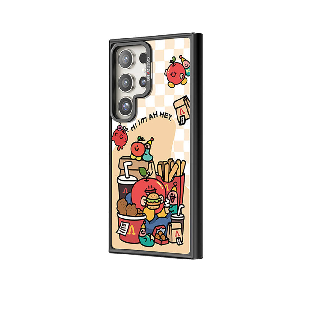 Galaxy S24 Ultra Magsafe Şarj Özellikli Casebang Ahhey Serisi Arka Panel Kırmızı