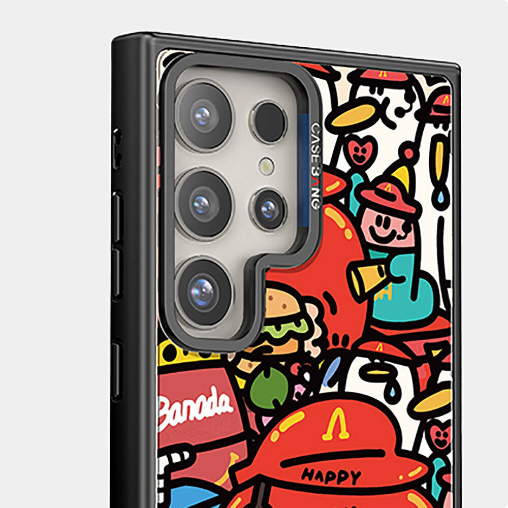 Galaxy S24 Ultra Magsafe Şarj Özellikli Casebang Ahhey Serisi Arka Panel Pembe