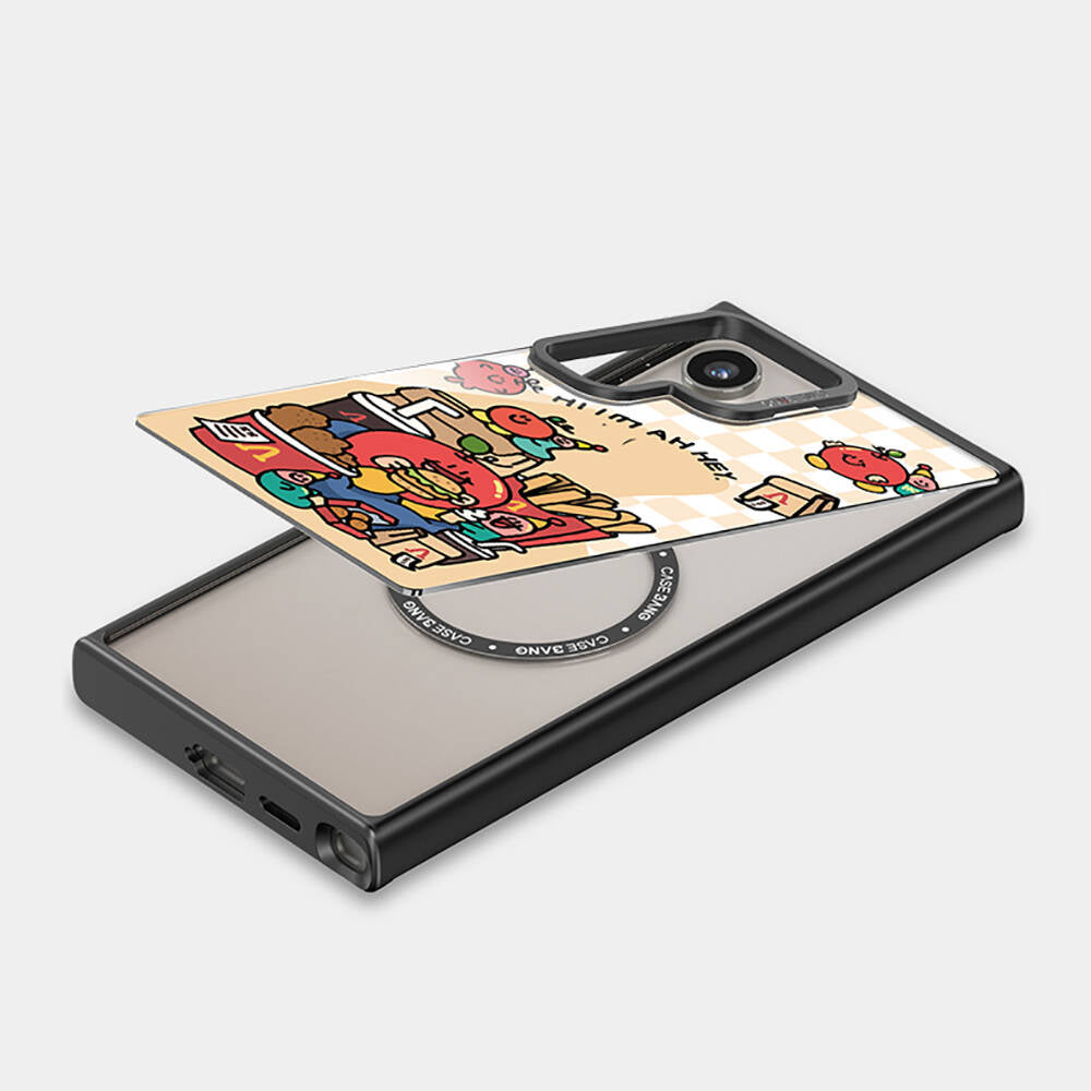 Galaxy S24 Ultra Magsafe Şarj Özellikli Casebang Ahhey Serisi Arka Panel Kırmızı