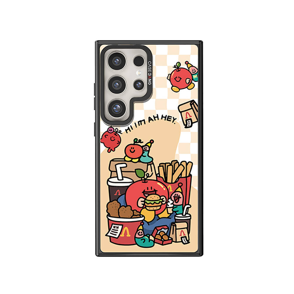 Galaxy S24 Ultra Magsafe Şarj Özellikli Casebang Ahhey Serisi Arka Panel Pembe