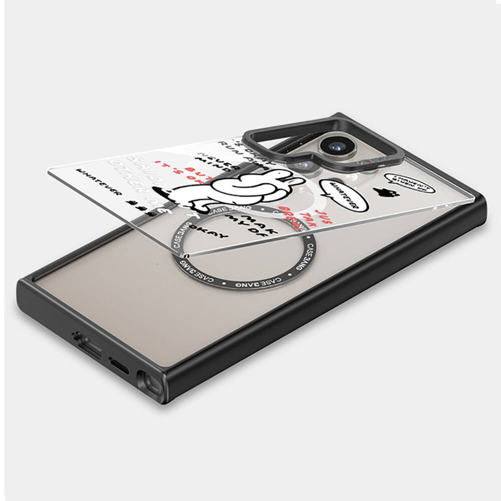 Galaxy S24 Ultra Magsafe Şarj Özellikli Casebang Chill Out Serisi Mıknatıslı Arka Panel Siyah