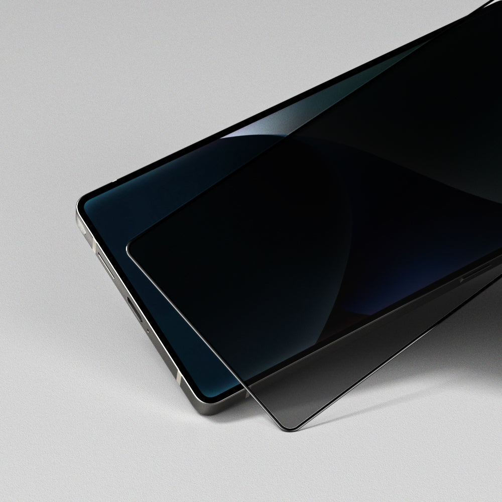 Galaxy S25 Amazingthing Radix Privacy Parmak İzi Bırakmayan Temperli Cam Ekran Koruyucu Siyah