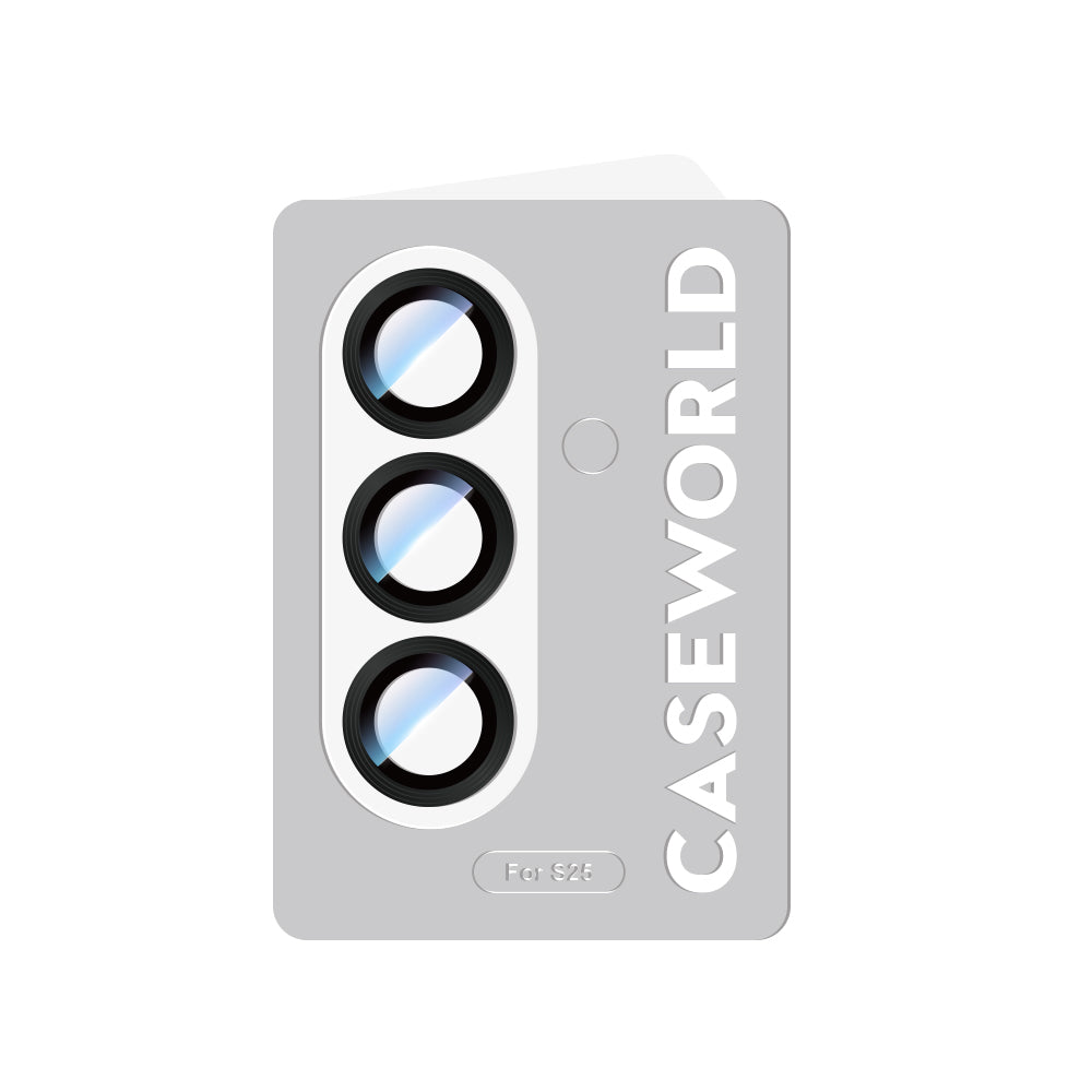 Galaxy S25 CaseWorld Alloy Serisi Oleofobik Anti Reflective Kamera Lens Koruyucu Mavi