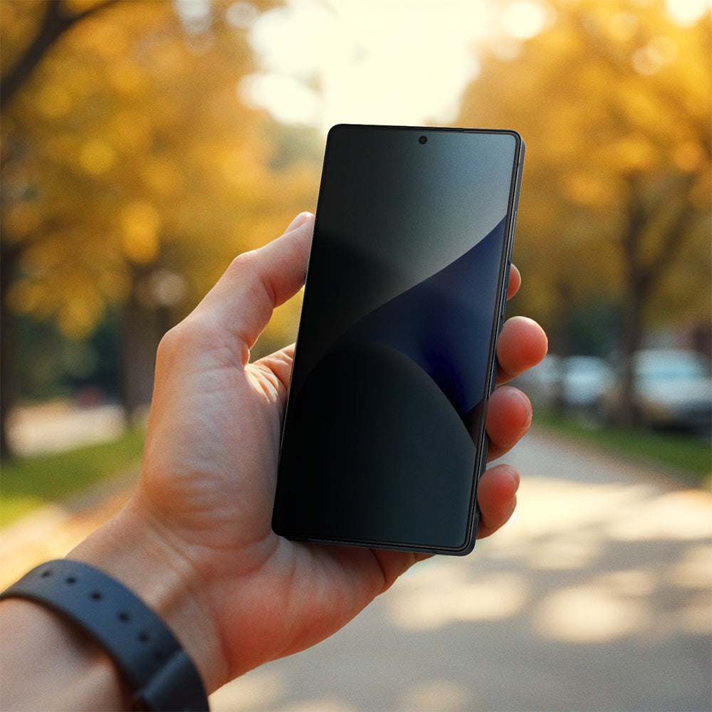 Galaxy S25 Plus Amazingthing Radix Privacy Parmak İzi Bırakmayan Temperli Cam Ekran Koruyucu Siyah