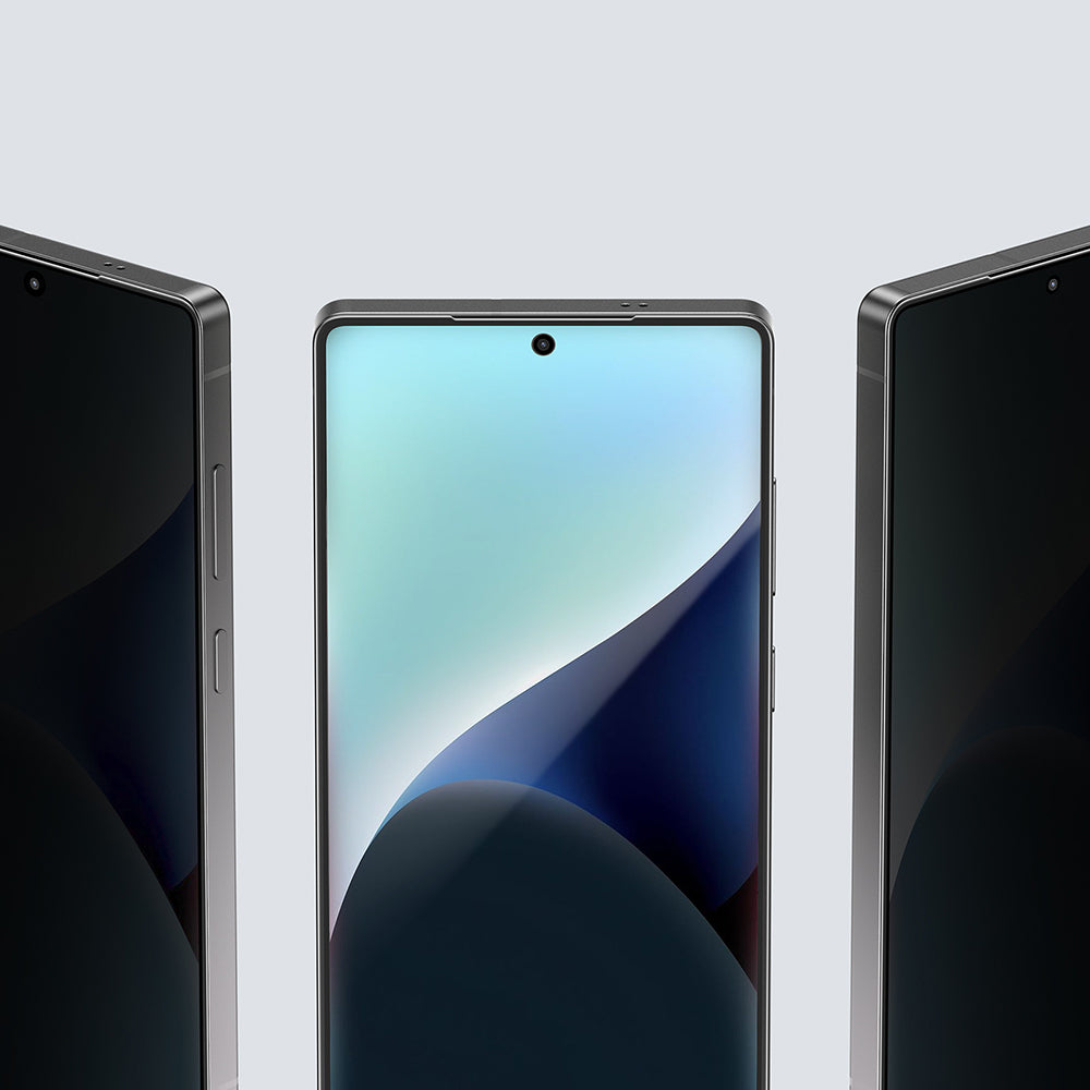 Galaxy S25 Plus Amazingthing Radix Privacy Parmak İzi Bırakmayan Temperli Cam Ekran Koruyucu Siyah