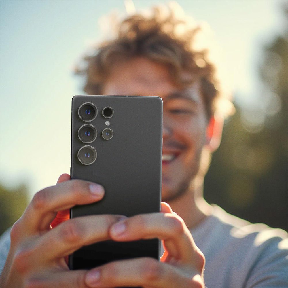 Galaxy S25 Ultra Amazingthing Titan Safir Kamera Lens Koruyucu + Kolay Uygulama Aparatlı Gümüş