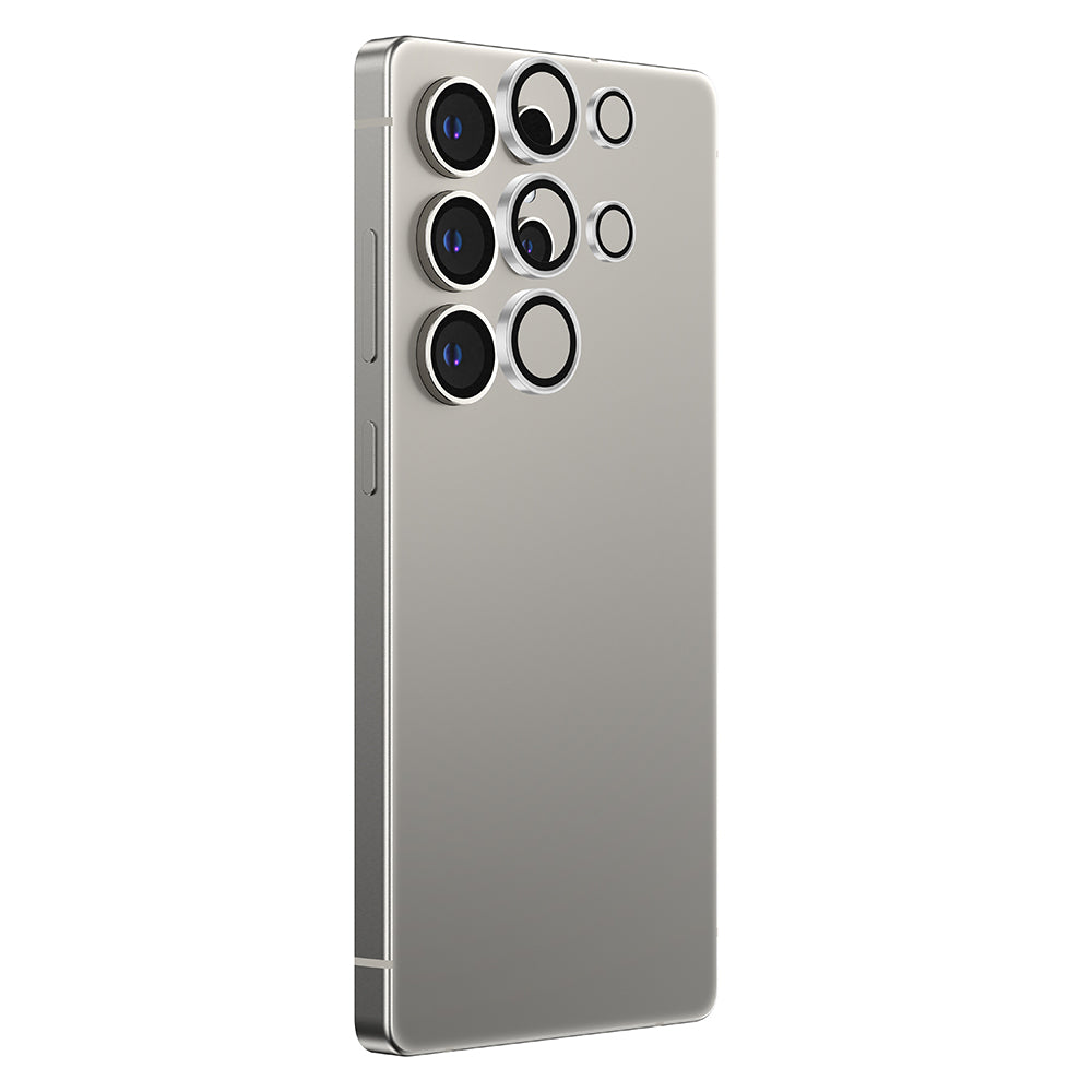 Galaxy S25 Ultra Amazingthing Titan Safir Kamera Lens Koruyucu + Kolay Uygulama Aparatlı Gümüş