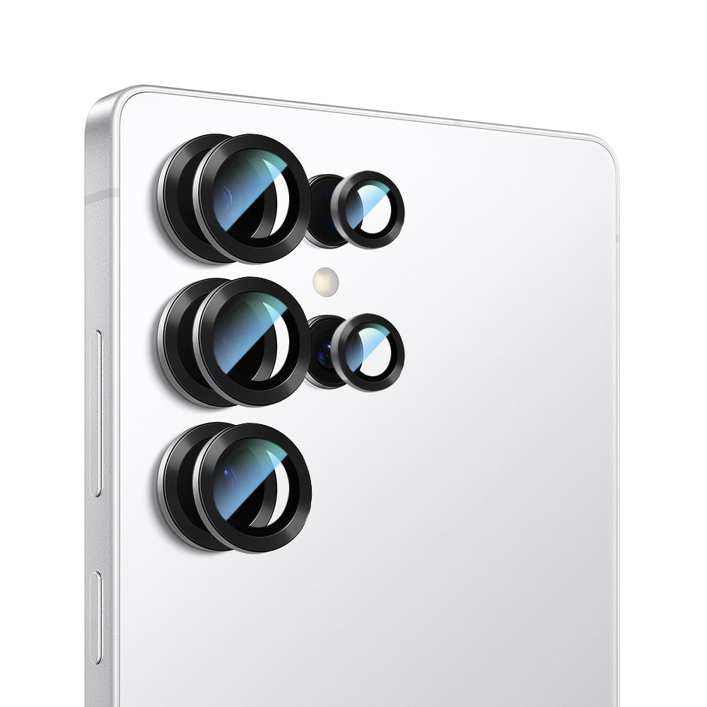 Galaxy S25 Ultra CaseWorld Alloy Serisi Oleofobik Anti Reflective Kamera Lens Koruyucu Titanyum