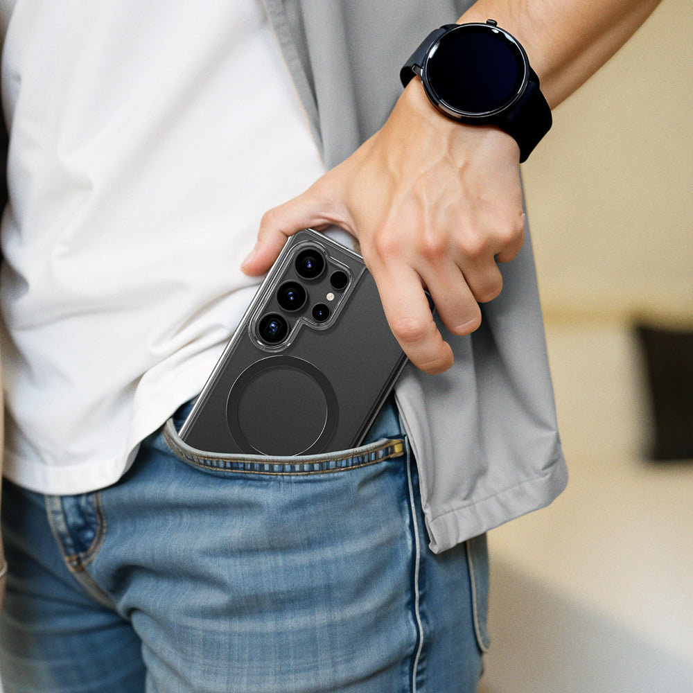 Galaxy S25 Ultra Kılıf M-safe Şarj Özellikli Amazingthing Minimal Serisi Kapak Titanyum-Gri