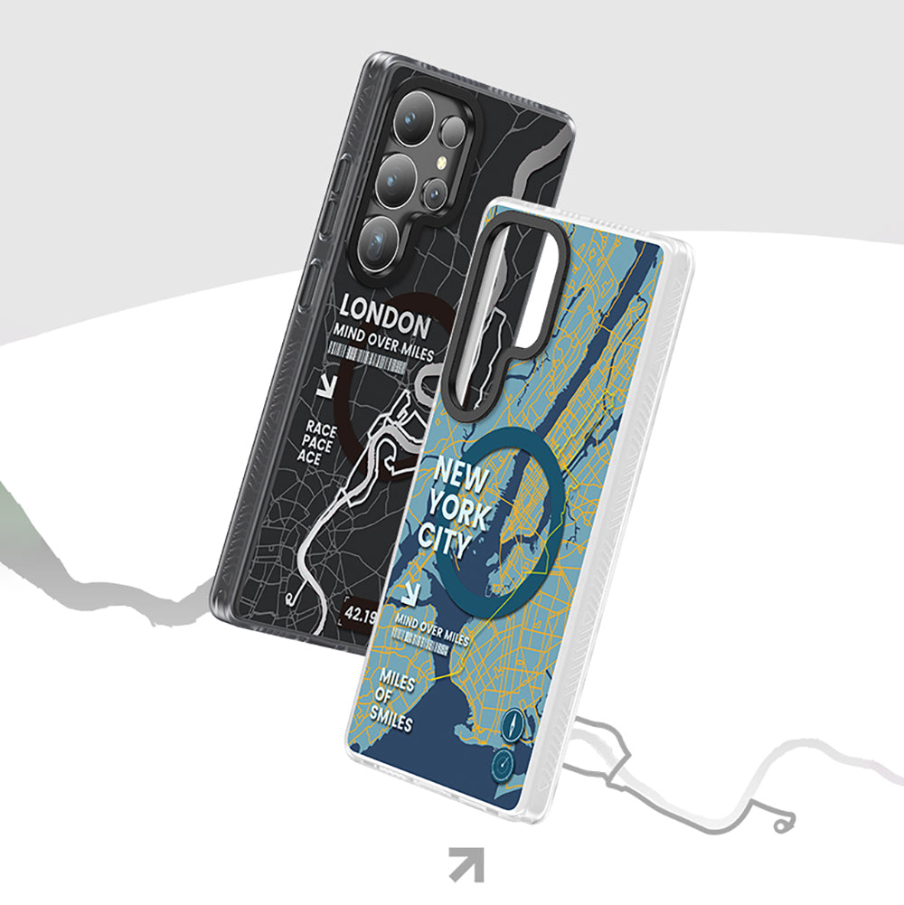 Galaxy S25 Ultra Kılıf Magsafe Şarj Özellikli Benks Dynamic City Serisi Kılıf Siyah