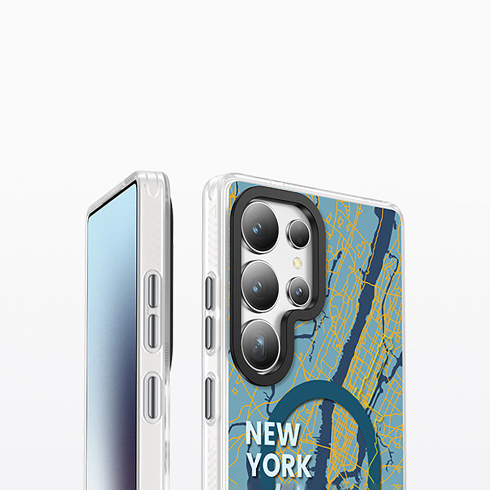 Galaxy S25 Ultra Kılıf Magsafe Şarj Özellikli Benks Dynamic City Serisi Kılıf Yeşil