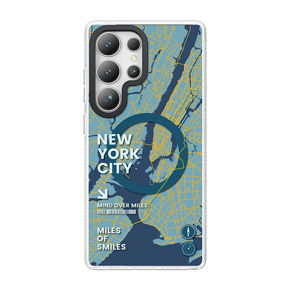 Galaxy S25 Ultra Kılıf Magsafe Şarj Özellikli Benks Dynamic City Serisi Kılıf Yeşil