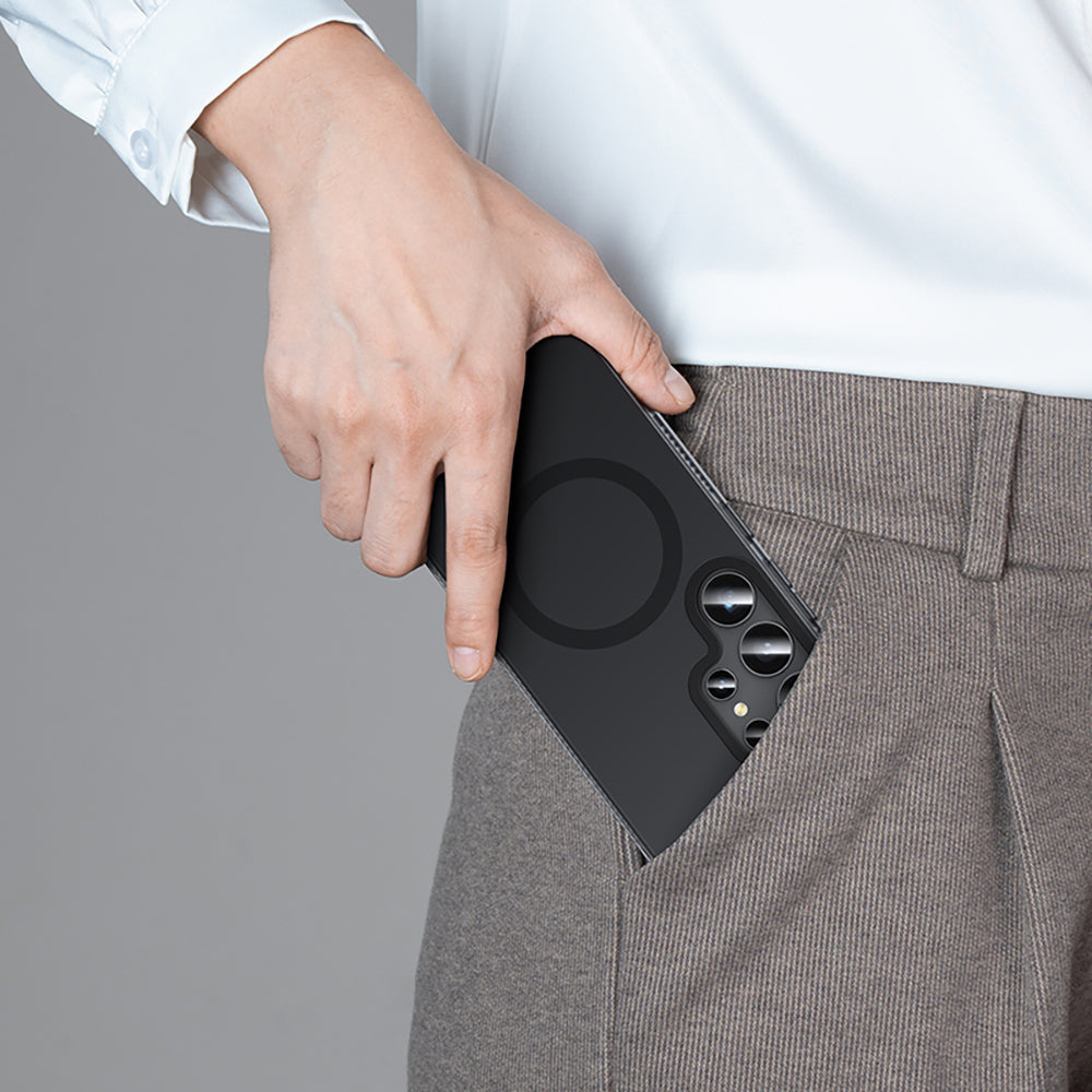 Galaxy S25 Ultra Kılıf Magsafe Şarj Özellikli Benks Lucid Armor Kılıf Titanyum