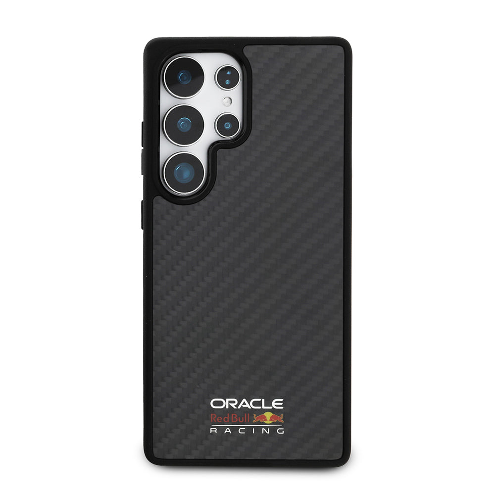 Galaxy S25 Ultra Kılıf Redbull Orjinal Lisanslı M-safe Şarj Özellikli Karbon Fiber Tasarımlı Parlayan Logolu Kapak