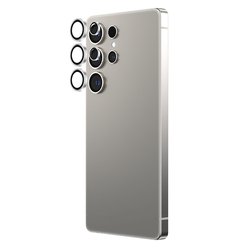 Galaxy S25 Ultra Amazingthing Anti Reflective Kamera Lens Koruyucu + Kolay Uygulama Aparatlı Gümüş