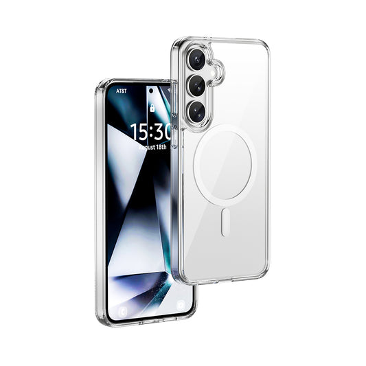 Galaxy S26 Kılıf Wiwu MCC-101 iShield Pro Serisi M-safe Şarj Özellikli Crystal Sert PC Kapak