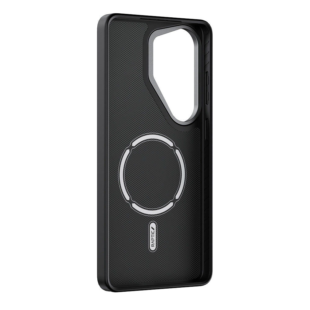 Galaxy S26 Ultra Kılıf M-safe Şarj Özellikli 600D Metal Kamera Çerçeveli Raptic Aramid Dual Serisi Kapak