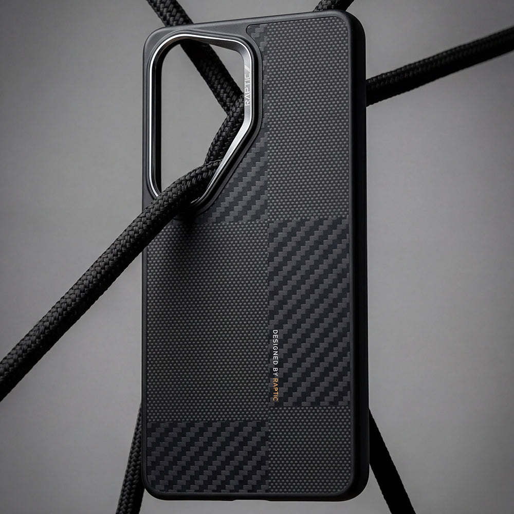 Galaxy S26 Ultra Kılıf M-safe Şarj Özellikli 600D Metal Kamera Çerçeveli Raptic Aramid Dual Serisi Kapak