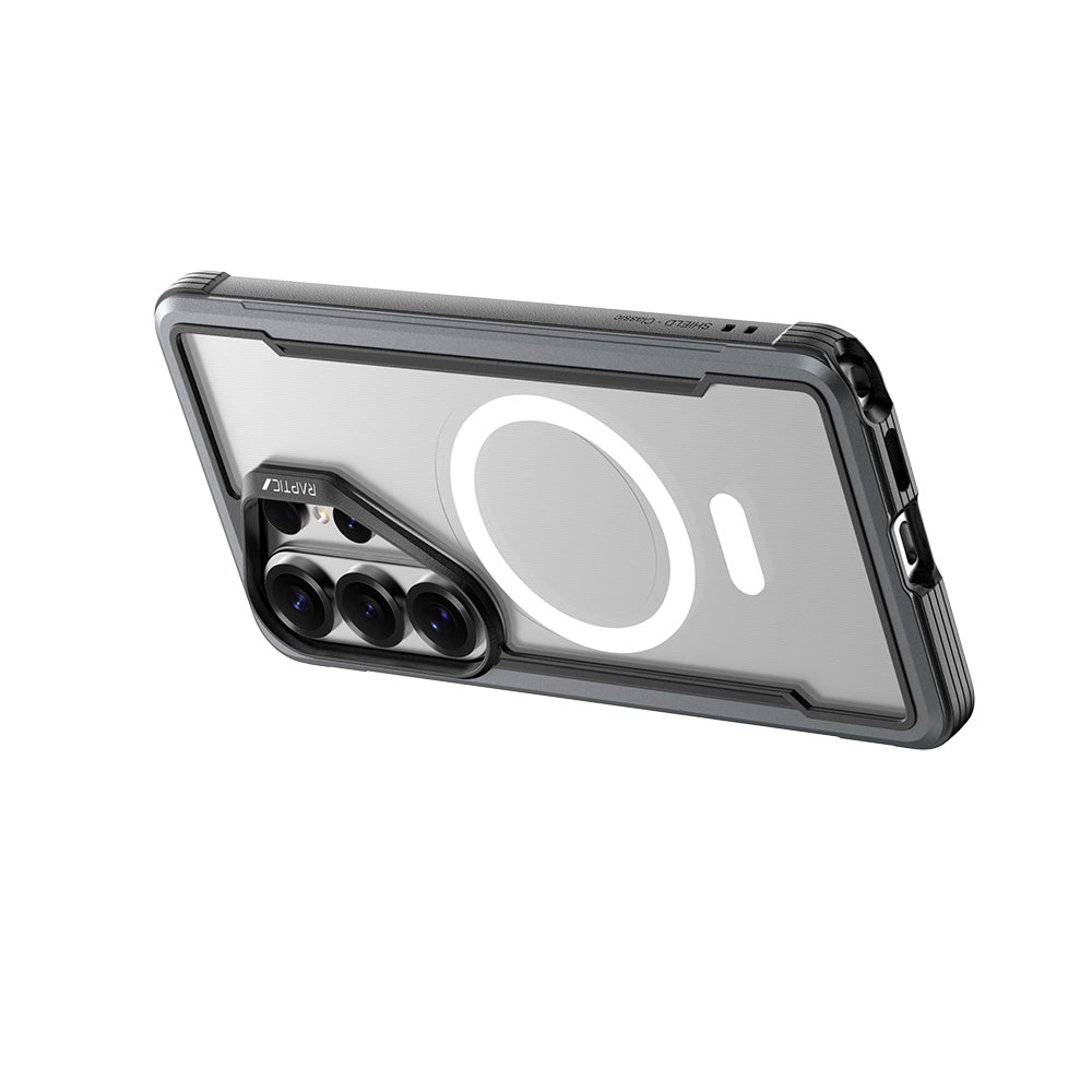 Galaxy S26 Ultra Kılıf M-safe Şarj Özellikli Airbagli Raptic Shield Serisi Şeffaf Arka Yüzey Kapak