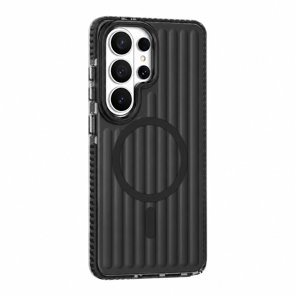 Galaxy S26 Ultra Kılıf M-safe Şarj Özellikli Oyuklu Tasarım Mutural Luggage Serisi Kapak