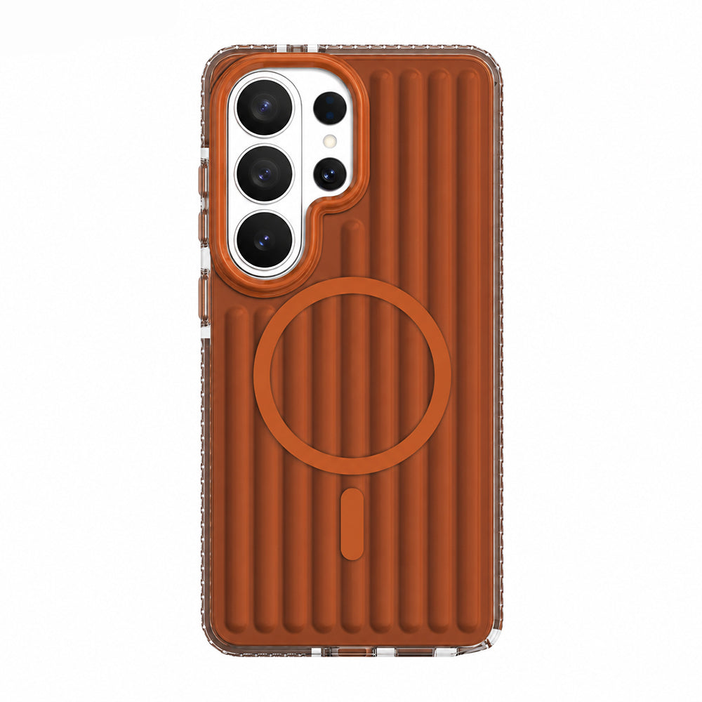 Galaxy S26 Ultra Kılıf M-safe Şarj Özellikli Oyuklu Tasarım Mutural Luggage Serisi Kapak