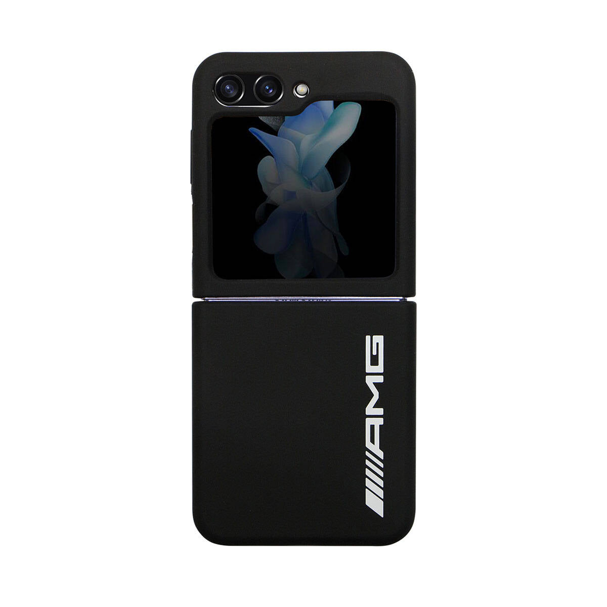 Galaxy Z Flip 5 Kılıf AMG Magsafe Şarj Özellikli Büyük Logo Dizayn Orjinal Lisanslı Kılıf Siyah