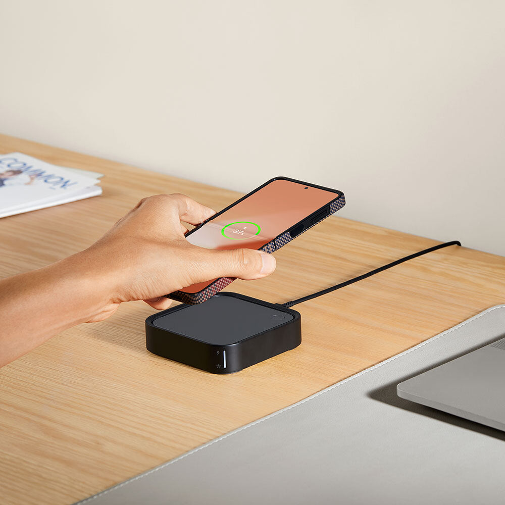 Galaxy Z Flip 6 Kılıf Magsafe Şarj Özellikli Aramid Fiber Pitaka Tactile Woven Sunset-Moonrise Serisi Sunset Kılıf Kahverengi