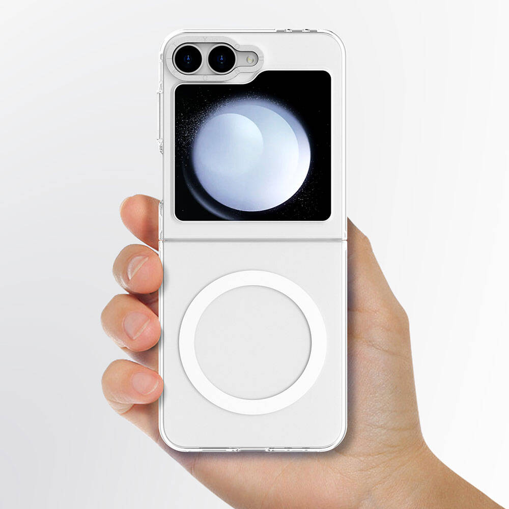 Galaxy Z Flip 6 Kılıf Magsafe Şarj Özellikli Şeffaf Youngkit Crystal Shield Serisi Kılıf Şeffaf