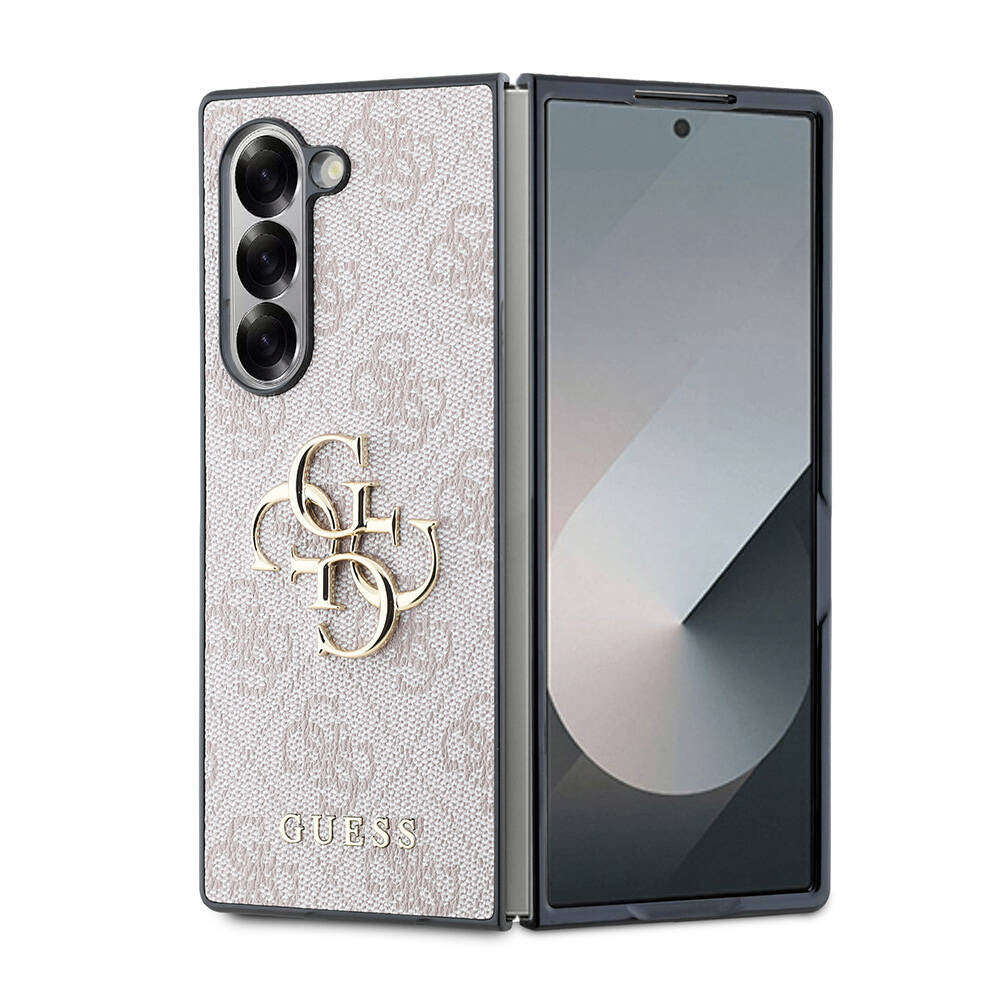 Galaxy Z Fold 6 Kılıf Guess Orjinal Lisanslı Leather Metal Logo Kapak
