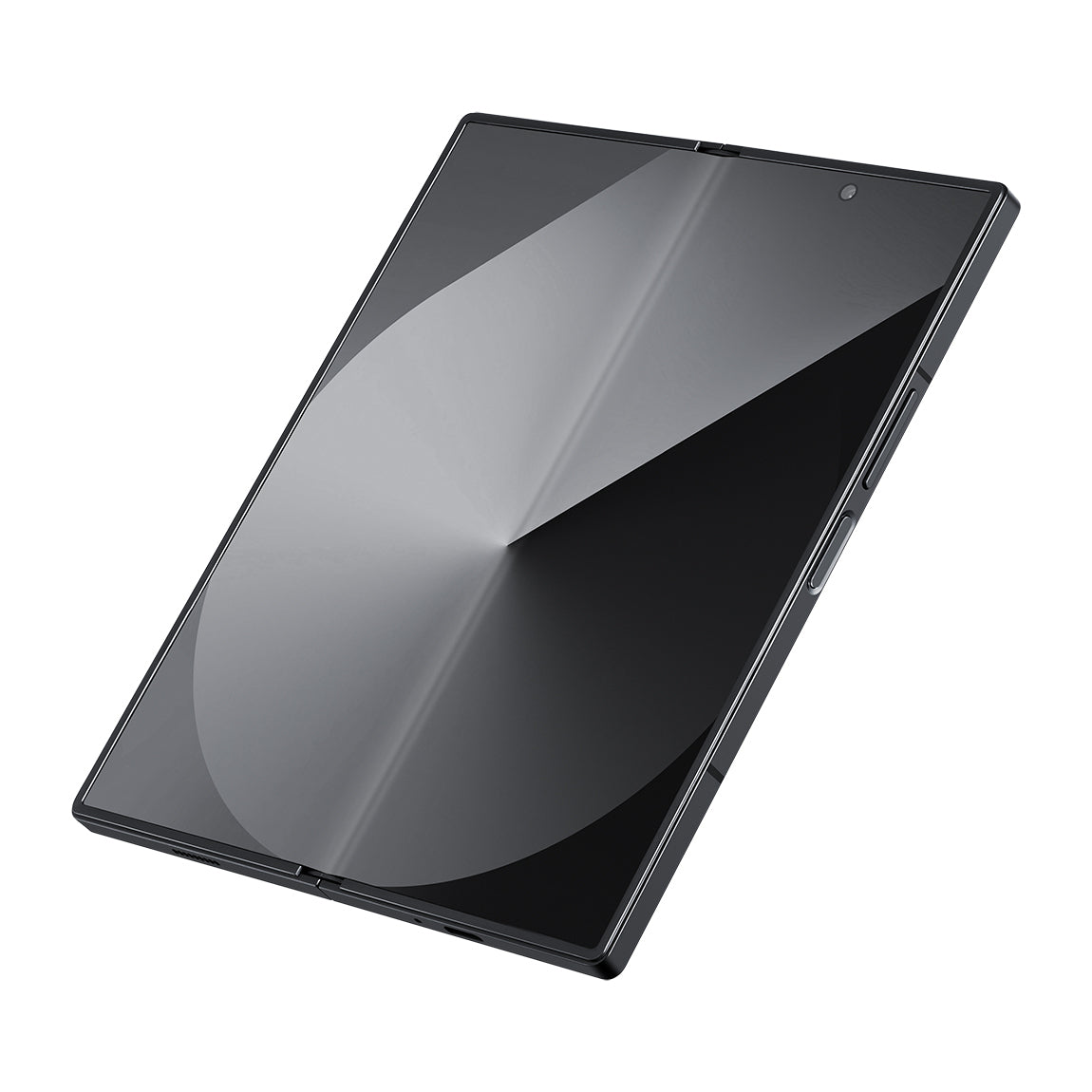 Galaxy Z Fold 6 Kılıf Magsafe Şarj Özellikli 600D Aramid Fiber Pitaka Ultra-Slim Classic Serisi Black-Grey Twill Kılıf Siyah-Gri