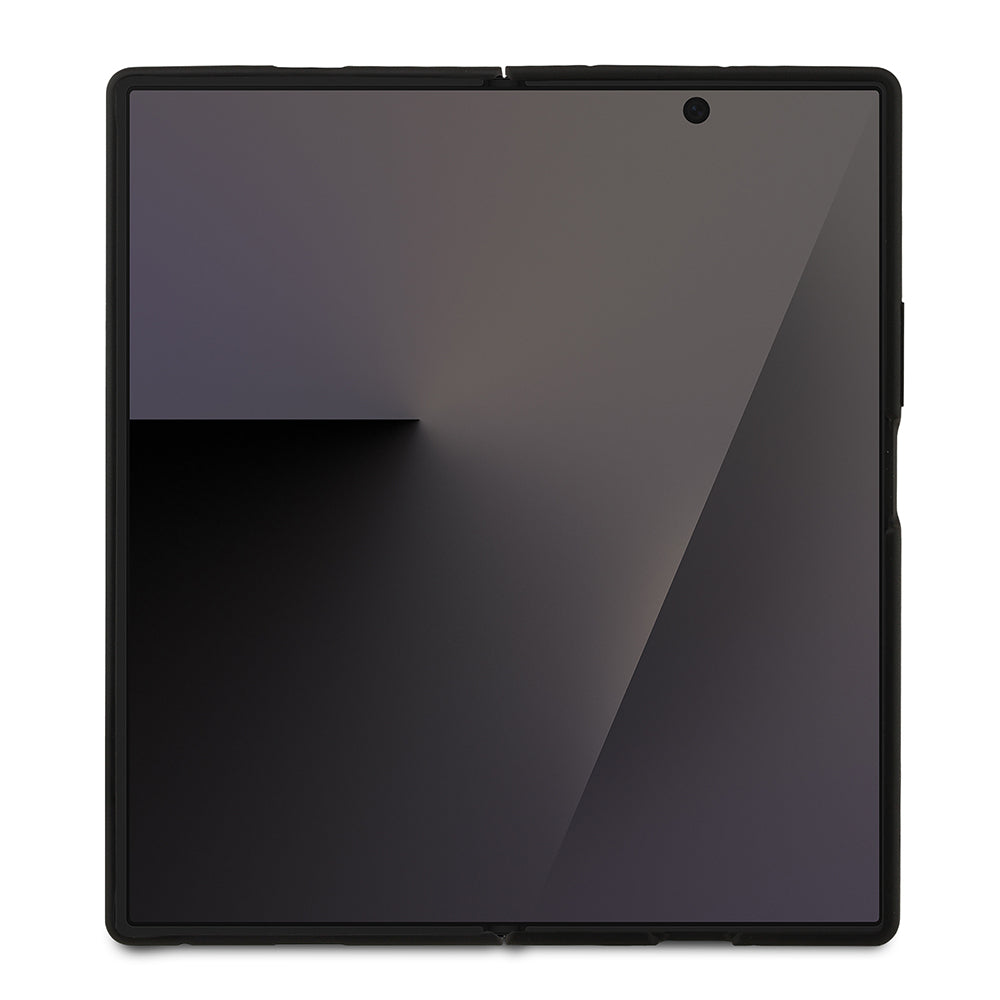 Galaxy Z Fold 7 Kılıf Guess Orjinal Lisanslı PU Deri Büyük Metal Logo Dizaynlı Kapak Pembe