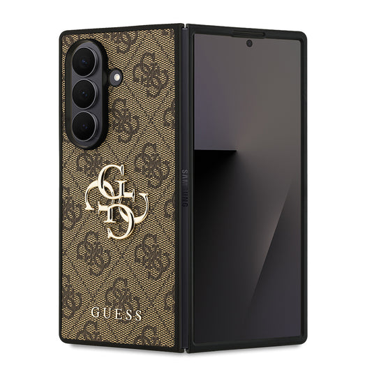 Galaxy Z Fold 7 Kılıf Guess Orjinal Lisanslı PU Deri Büyük Metal Logo Dizaynlı Kapak