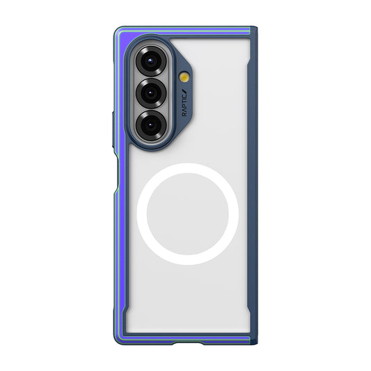 Galaxy Z Fold 7 Kılıf M-safe Şarj Özellikli Airbagli Raptic Shield Serisi Şeffaf Arka Yüzey Kapak