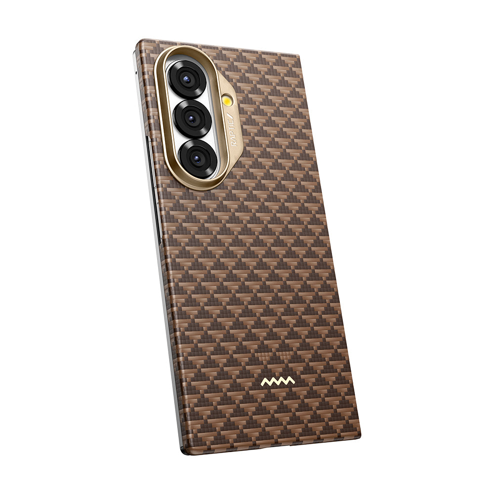 Galaxy Z Fold 7 Kılıf M-safe Şarj Özellikli Raptic Aramid Skin Origin Serisi Kapak Lacivert