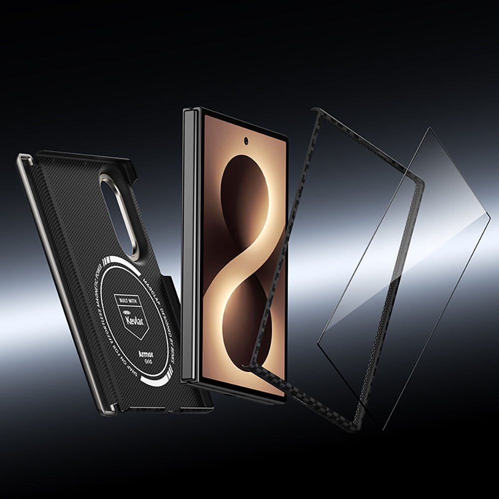 Galaxy Z Fold 8 Benks ArmorAir ArmorGrid Grand Combo Üçlü Aksesuar Seti (Ön Arka Kevlar Karbon Kapak + Ekran Koruyucu)