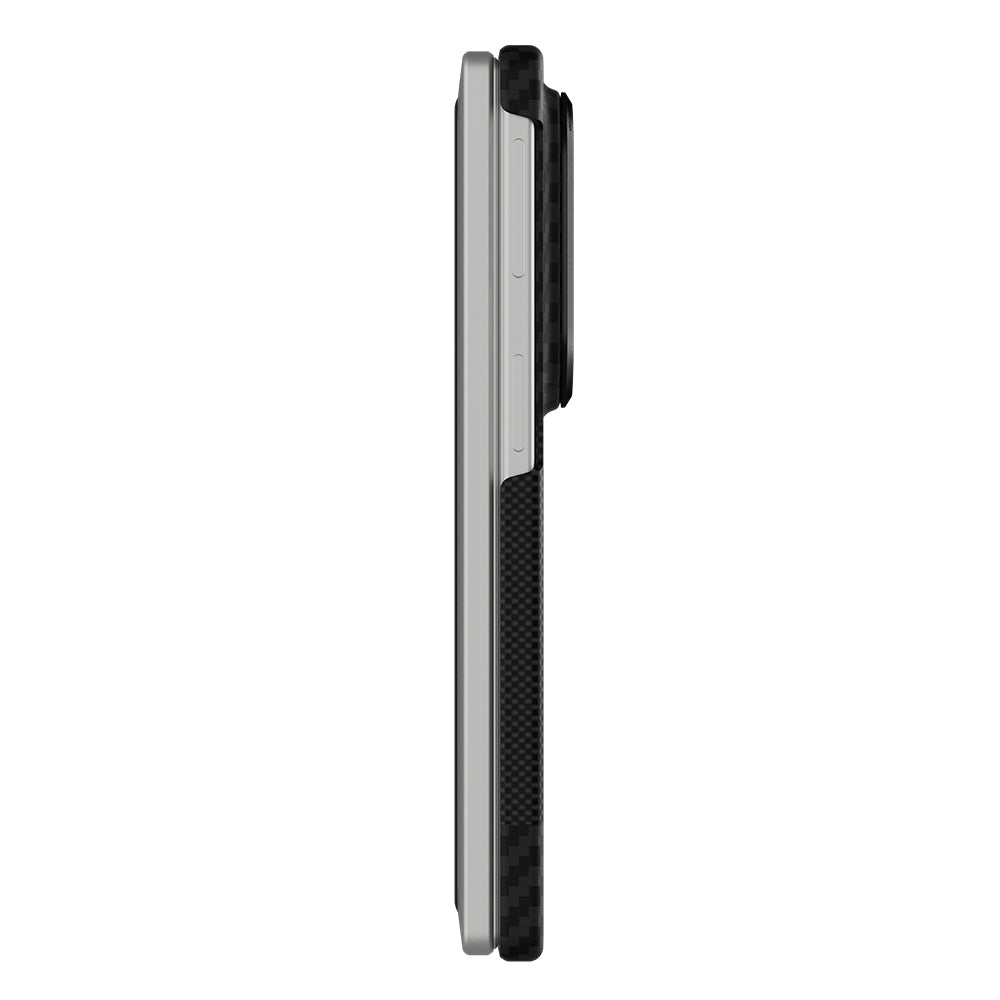 Galaxy Z Fold 8 Kılıf M-safe Şarj Özellikli Metal Kamera Çerçeveli Raptic Aramid SkinPro Serisi Karbon Kapak