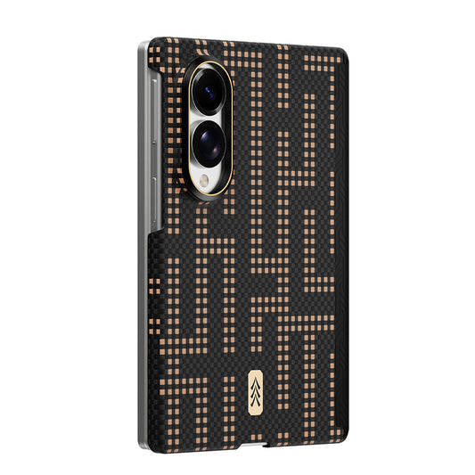 Galaxy Z Fold 8 Kılıf M-safe Şarj Özellikli Raptic Aramid SkinPro Serisi Karbon Kapak