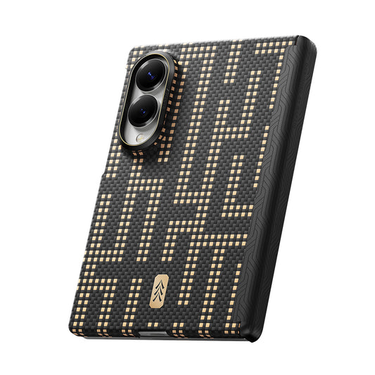 Galaxy Z Fold 8 Kılıf M-safe Şarj Özellikli Raptic Aramid SkinPro Serisi Karbon Kapak