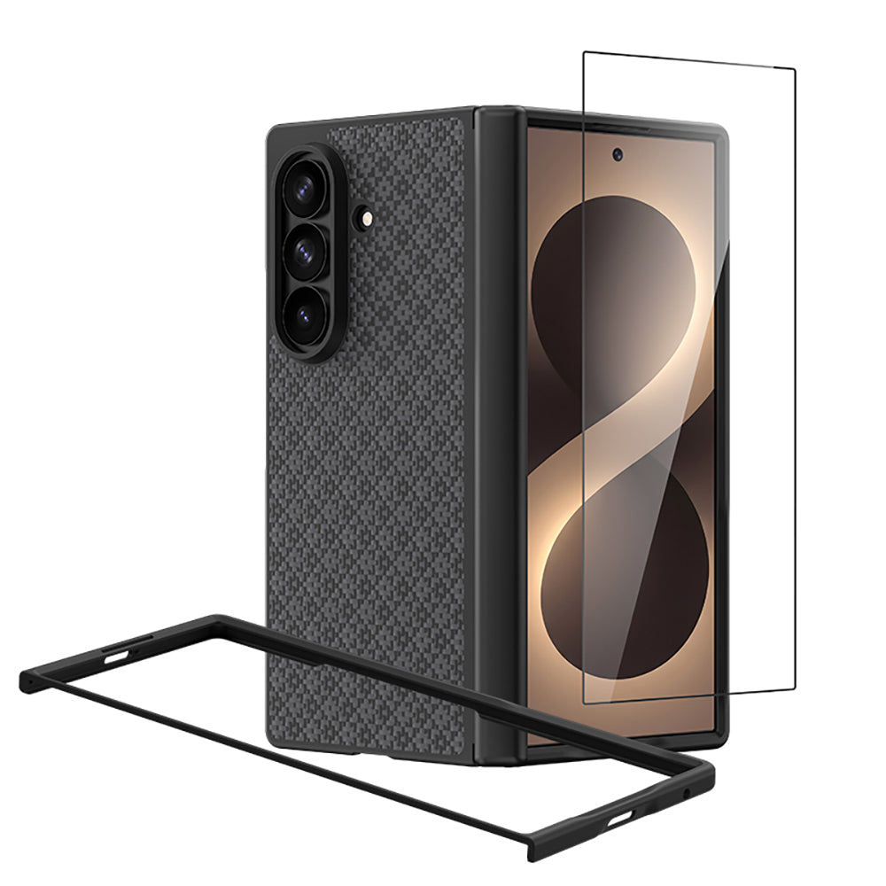 Galaxy Z Fold 8 Ultra Benks ArmorPro ArmorGrid Grand Combo Üçlü Aksesuar Seti (Ön Arka Kevlar Karbon Kapak + Ekran Koruyucu)