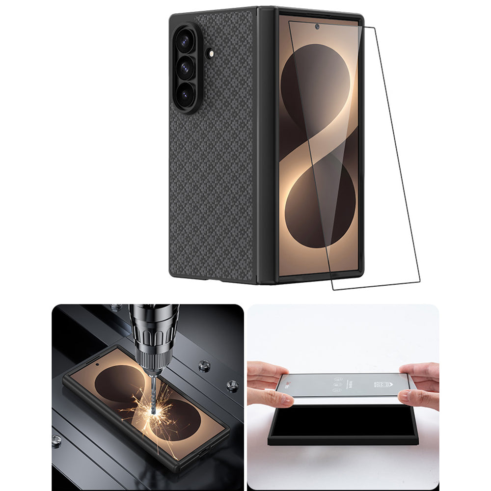 Galaxy Z Fold 8 Ultra Benks ArmorPro ArmorGrid Grand Combo Üçlü Aksesuar Seti (Ön Arka Kevlar Karbon Kapak + Ekran Koruyucu)