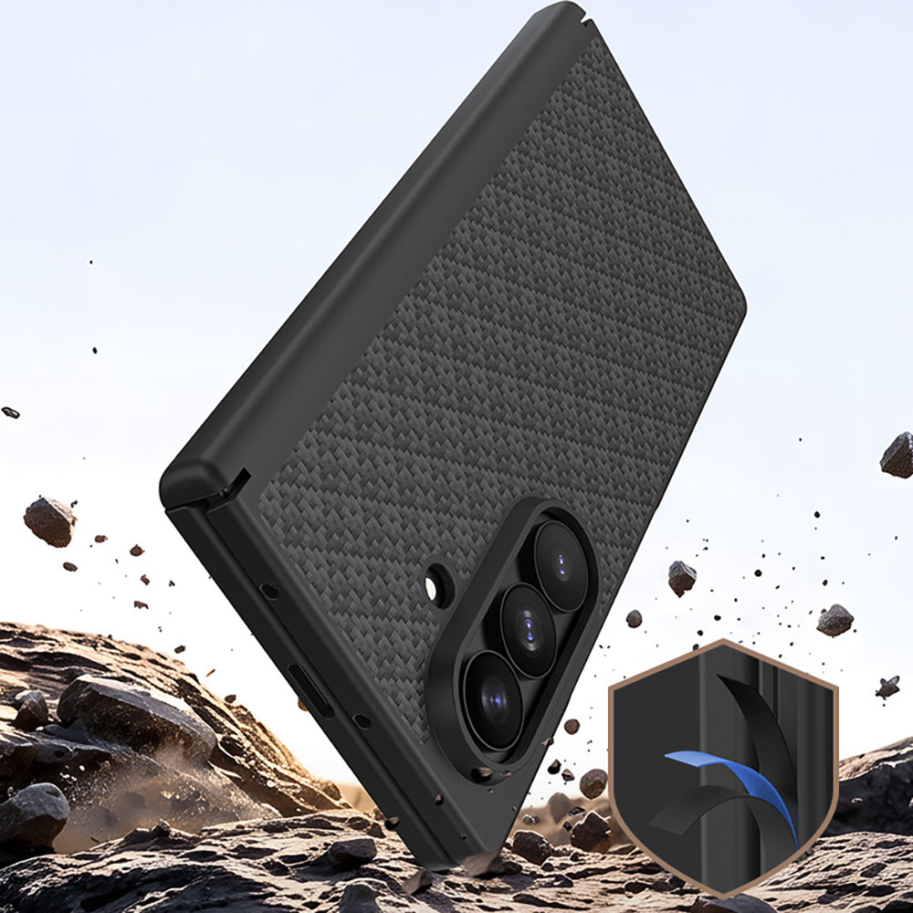 Galaxy Z Fold 8 Ultra Benks ArmorPro ArmorGrid Grand Combo Üçlü Aksesuar Seti (Ön Arka Kevlar Karbon Kapak + Ekran Koruyucu)