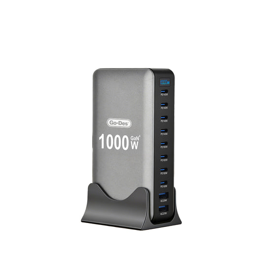 Go Des GD-B961 GaN Teknolojili 10 Portlu Masaüstü Şarj İstasyonu 1000W