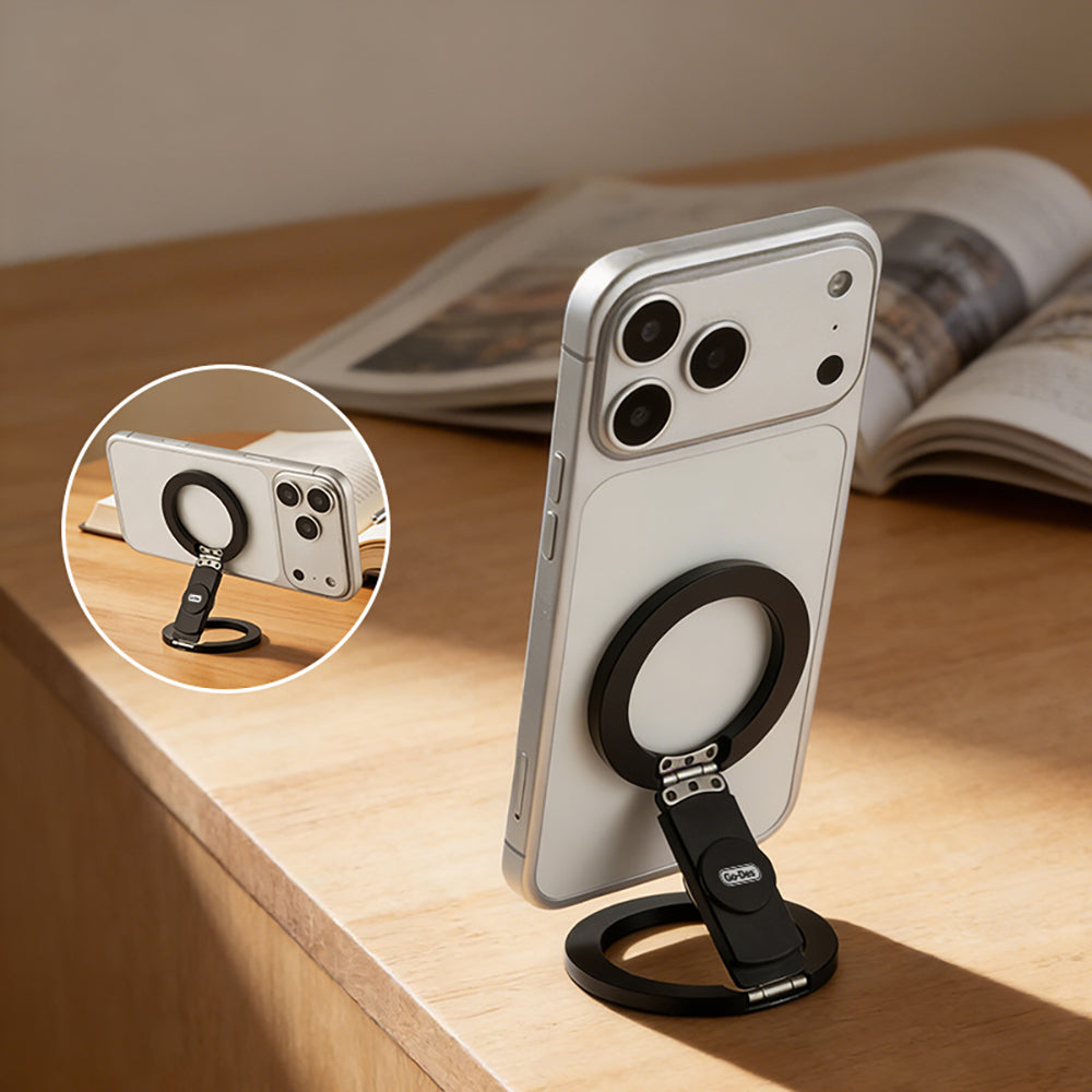 Go Des GD-G067 Ayarlanabilir Katlanabilir Stres Çarkı Tasarımlı Magnetik Telefon Standı