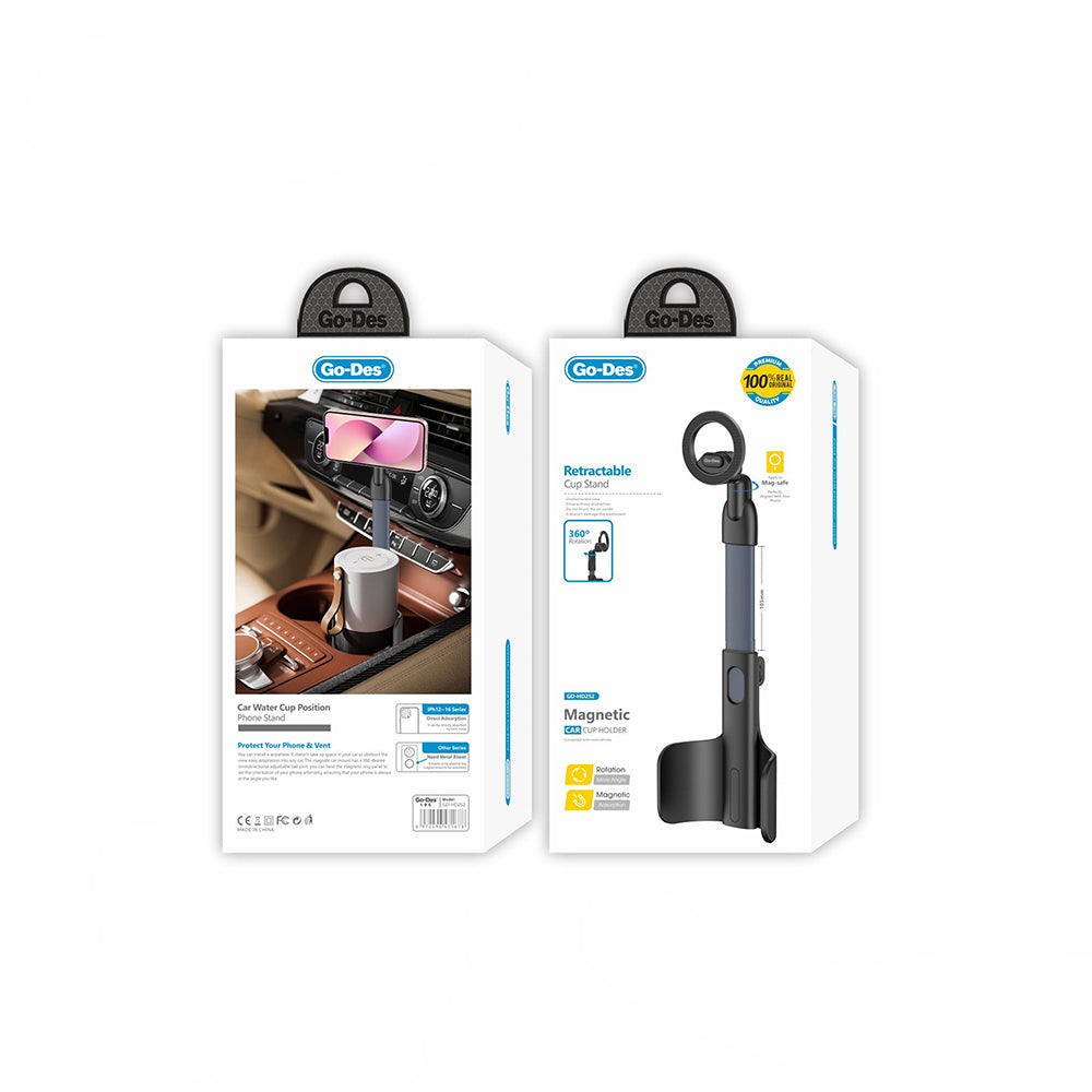 Go Des GD-HD252 360 Derece Dönebilen Magnetik Araç Telefon Tutucu