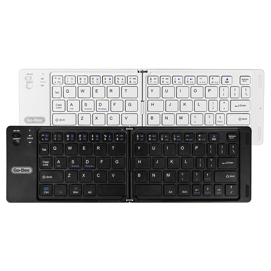 Go Des GD-KB326 Sessiz Tuş Tasarımlı Katlanabilir Bluetooth Bağlantılı Kablosuz Klavye