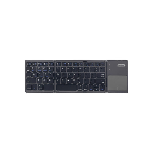 Go Des GD-KB328 Sessiz Tuş Tasarımlı Touch Pad Özellikli Katlanabilir Bluetooth Bağlantılı Kablosuz Klavye