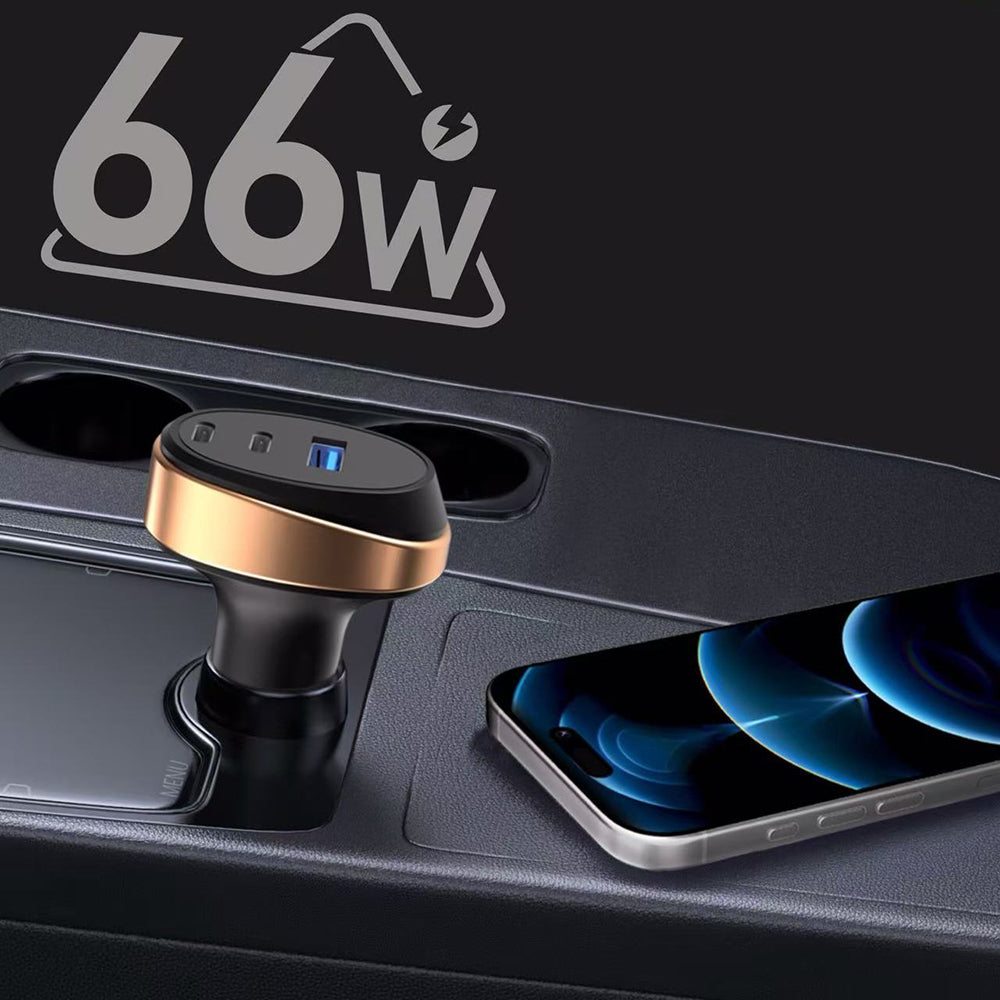 Go-Des GD-QC2207 PD 66W Hızlı Şarj Özellikli Araç Şarj Başlığı Siyah