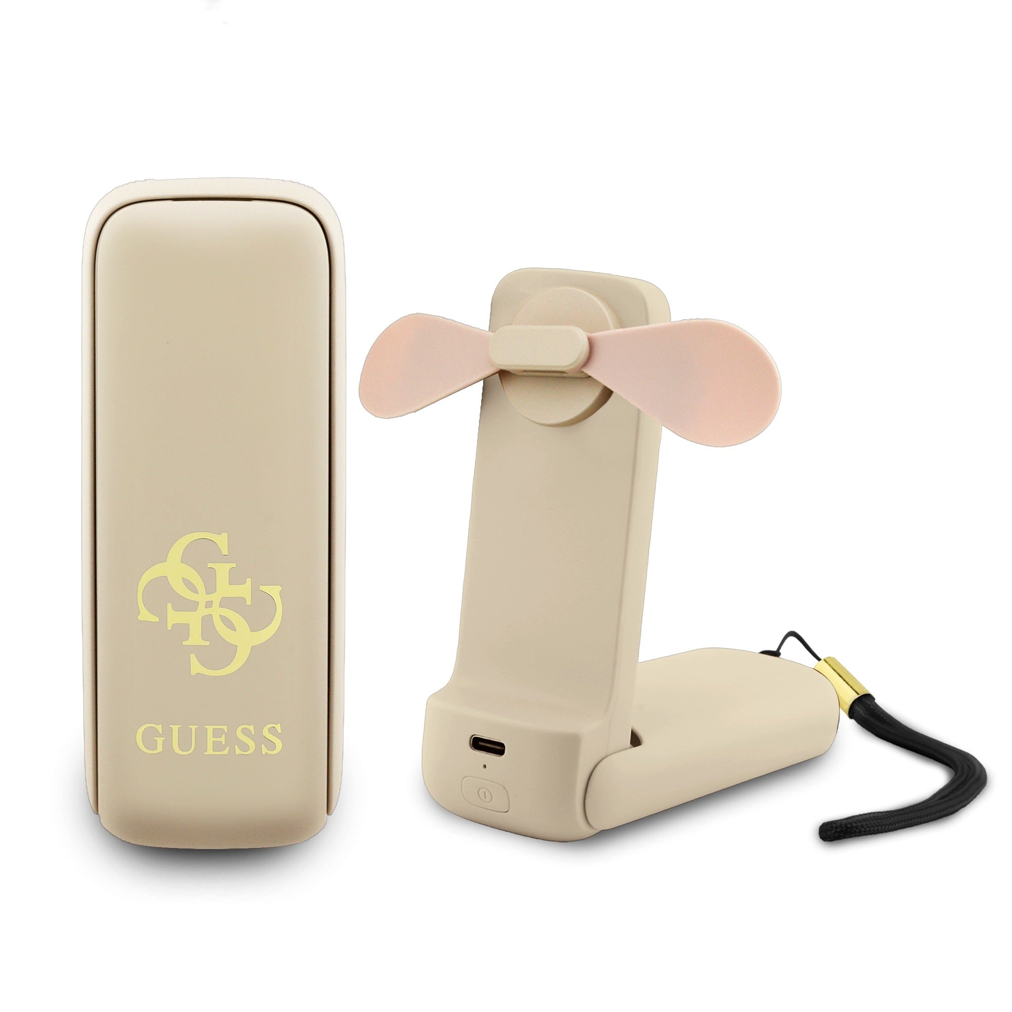 Guess Orjinal Lisanslı 4G Büyük Metal Logolu 3 Kademeli Katlanabilir Portatif Soğutucu El Fanı