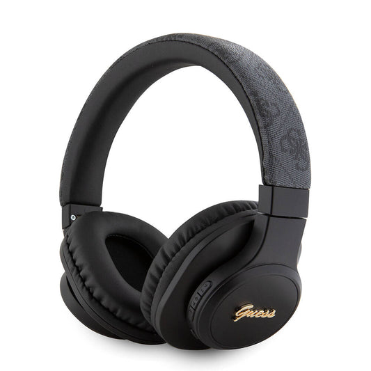 Guess Orjinal Lisanslı PU 4G Desenli Metal Yazı Logolu Tone On Tone Kulak Üstü Bluetooth Kulaklık Pembe